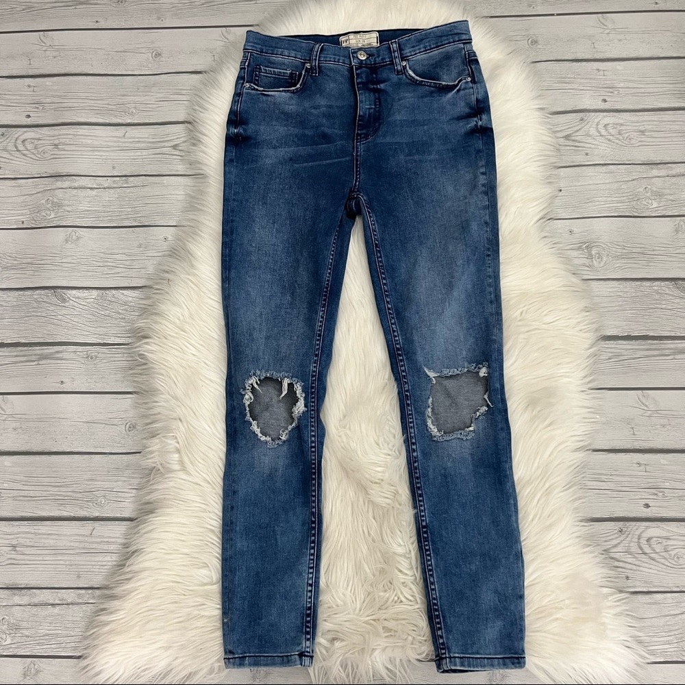 Free People Blue Skinny Jeans